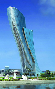 Hyatt opened a hotel in the "falling skyscraper"